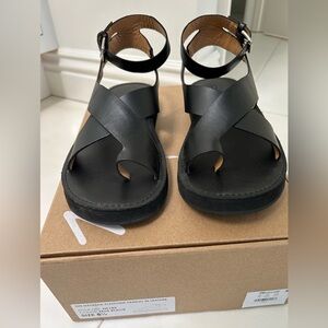 Madewell The Natasha Flatform Sandal  in Black